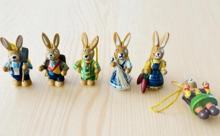 6x velikonoční zajíček  na pověšení 