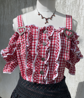Dámská halenka v selském, dirndl, country, western stylu vel. 42