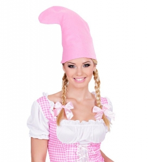 Růžová trpasličí čepička